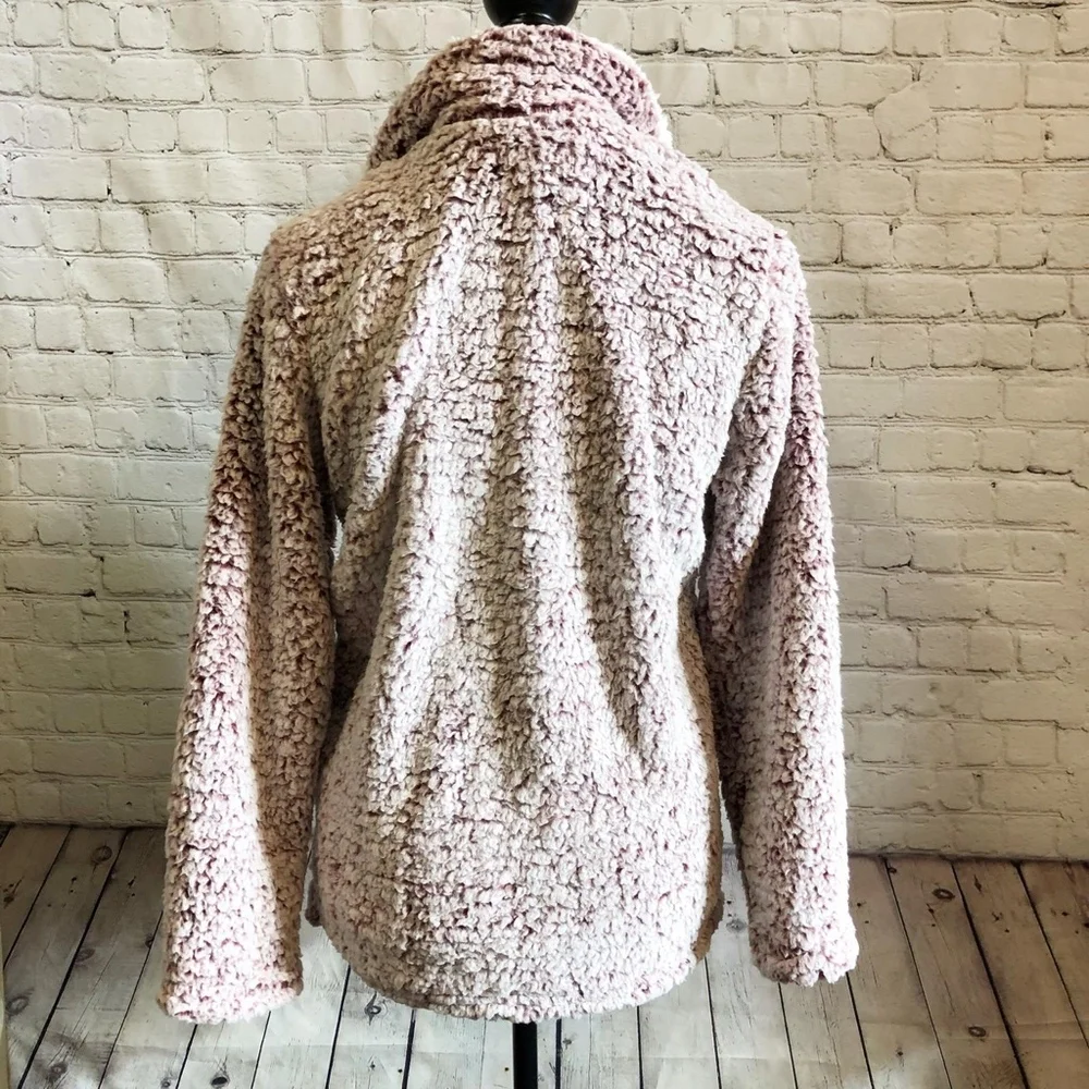 New! Cozy half-zip Sherpa sweater